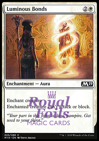 Luminous Bonds 4x FOIL M19 MTG Core Set 2019 Common MINT white