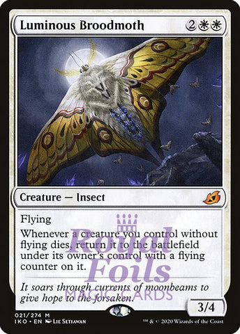 Luminous Broodmoth 1x FOIL IKO MTG Ikoria Mythic MINT white