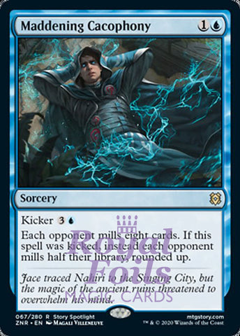 Maddening Cacophony 1x FOIL ZNR MTG Zendikar Rising Rare MINT blue