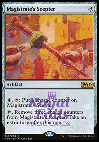Magistrate's Scepter 1x FOIL M19 MTG Core Set 2019 Rare MINT artifact