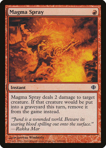 Magma Spray 4x FOIL ALA MTG Shards of Alara Common MINT red