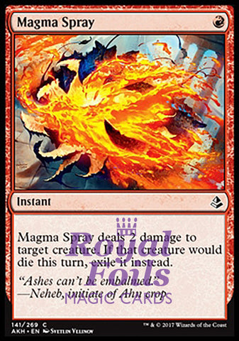 Magma Spray 4x FOIL AKH MTG Amonkhet Common MINT red