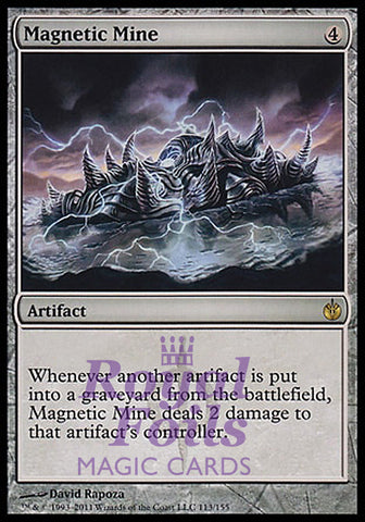 **2x FOIL Magnetic Mine** MBS MTG Mirrodin Besieged Rare MINT artifact