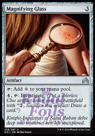 Magnifying Glass 2x FOIL SOI MTG Shadows Over Innistrad Uncommon MINT artifact