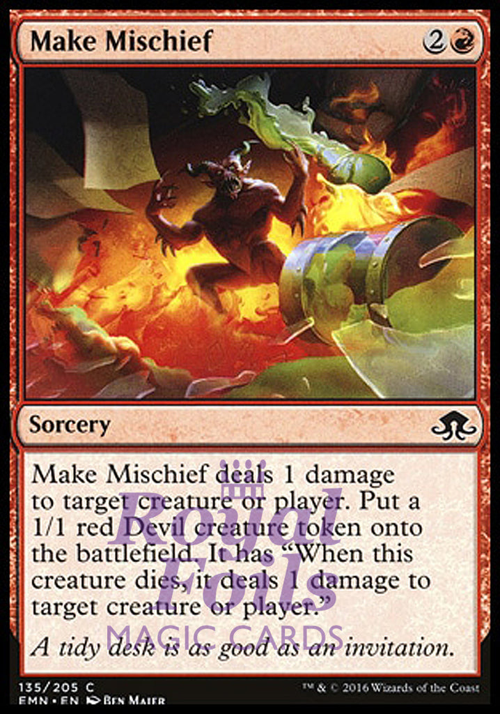 **4x FOIL Make Mischief** EMN MTG Eldritch Moon Common MINT red