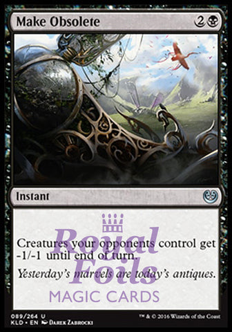 Make Obsolete 4x FOIL KLD MTG Kaladesh Uncommon 2 MINT 2 NM black