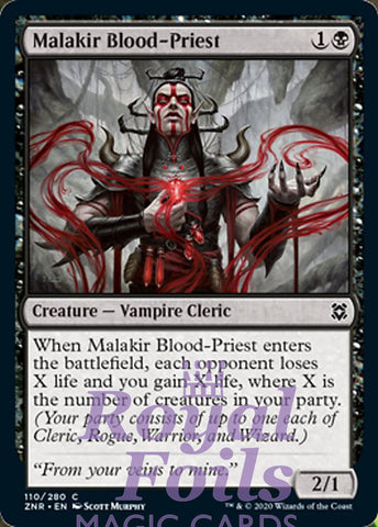 Malakir Blood-Priest 4x FOIL ZNR MTG Zendikar Rising Common MINT black