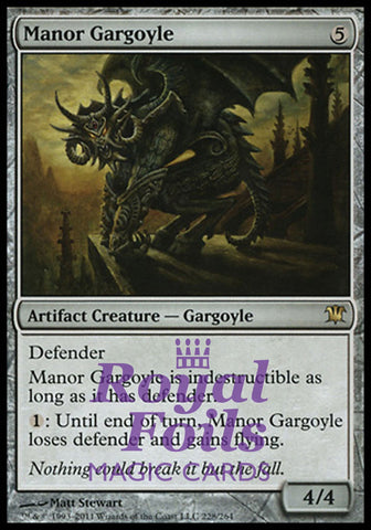 **2x FOIL Manor Gargoyle** ISD MTG Innistrad Rare MINT artifact