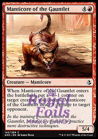 **4x FOIL Manticore of the Gauntlet** AKH MTG Amonkhet Common MINT red