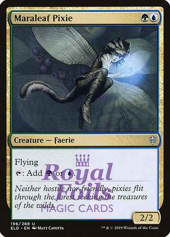 Maraleaf Pixie 2x FOIL ELD MTG Throne of Eldraine Uncommon MINT green blue