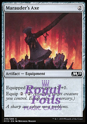 Marauder's Axe 4x FOIL M19 MTG Core Set 2019 Common MINT artifact