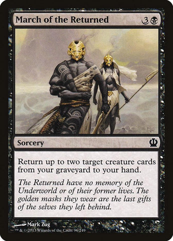 March of the Returned 4x FOIL THS MTG Theros Common MINT black