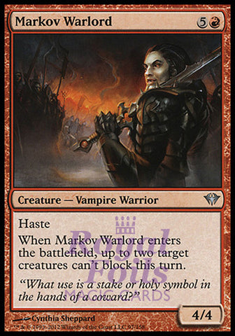 Markov Warlord 4x FOIL DKA MTG Dark Ascension Uncommon 3 MINT 1 VF red