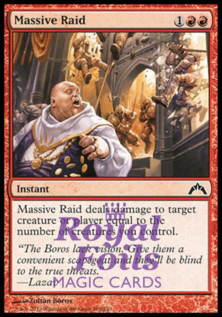 Massive Raid 1x FOIL GTC MTG Gatecrash Common MINT red