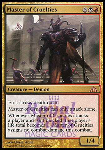 **1x FOIL Master of Cruelties** DGM MTG Dragon's Maze Mythic MINT black red