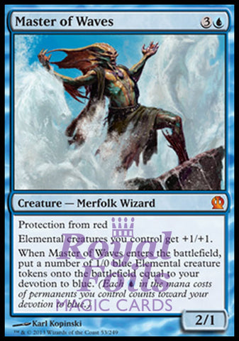 Master of Waves 1x FOIL THS MTG Theros Mythic MINT blue