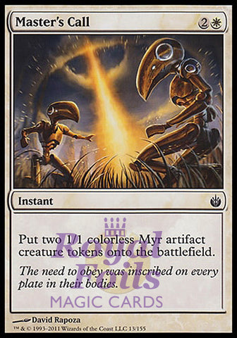 Master's Call 2x FOIL MBS MTG Mirrodin Besieged Common MINT white