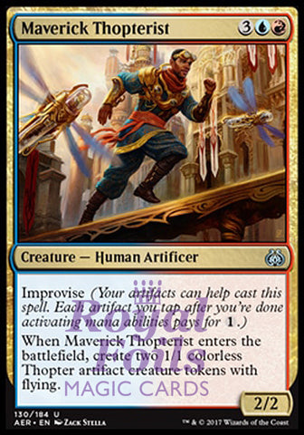 **2x FOIL Maverick Thopterist** AER MTG Aether Revolt Uncommon MINT blue red