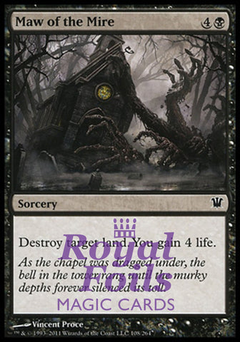 Maw of the Mire 4x FOIL ISD MTG Innistrad Common MINT black