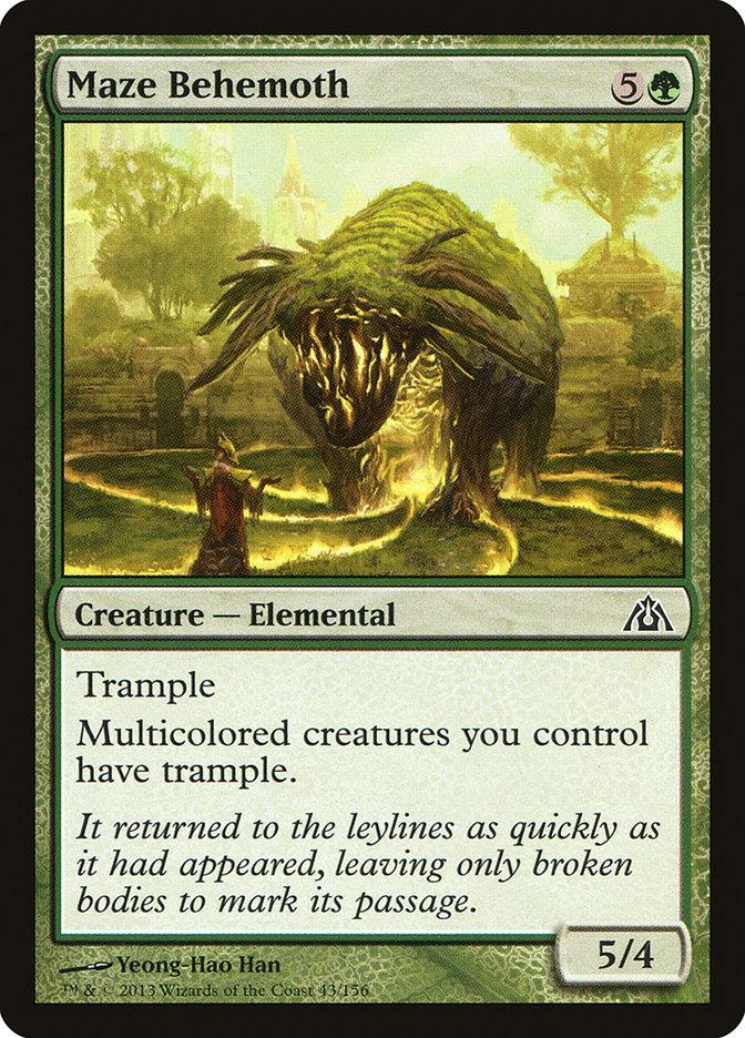 **4x FOIL Maze Behemoth** DGM MTG Dragon's Maze Common MINT green