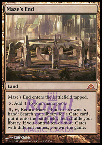 Maze's End 1x FOIL DGM MTG Dragon's Maze Mythic MINT land
