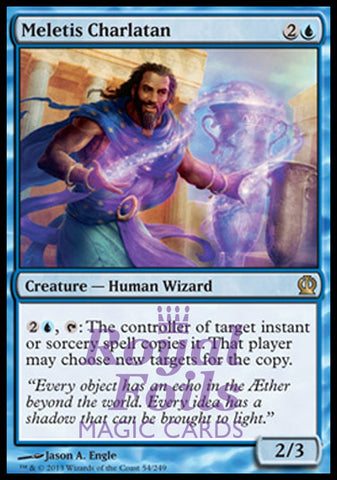 Meletis Charlatan 2x FOIL THS MTG Theros Rare MINT blue