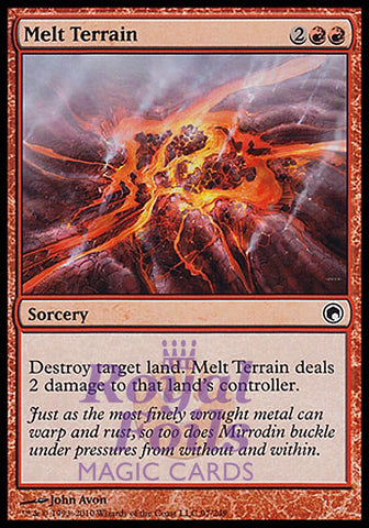 Melt Terrain 4x FOIL SOM MTG Scars of Mirrodin Common MINT red