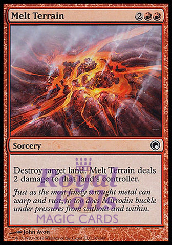 **4x FOIL Melt Terrain** SOM MTG Scars of Mirrodin Common MINT red