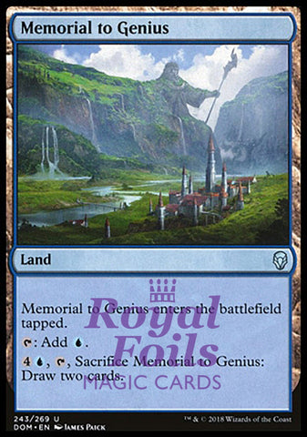 Memorial to Genius 2x FOIL DOM MTG Dominaria Uncommon MINT blue land