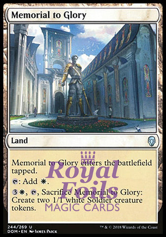 **2x FOIL Memorial to Glory** DOM MTG Dominaria Uncommon MINT white