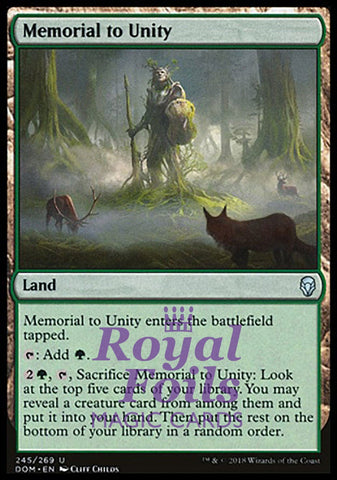 Memorial to Unity 2x FOIL DOM MTG Dominaria Uncommon MINT green