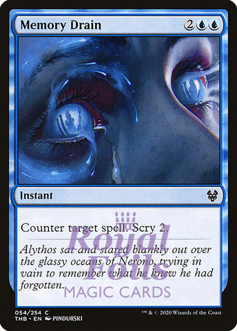 **4x FOIL Memory Drain** THB MTG Theros Beyond Death Common MINT blue