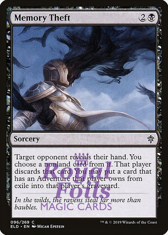 **3x FOIL Memory Theft** ELD MTG Throne of Eldraine Common MINT black