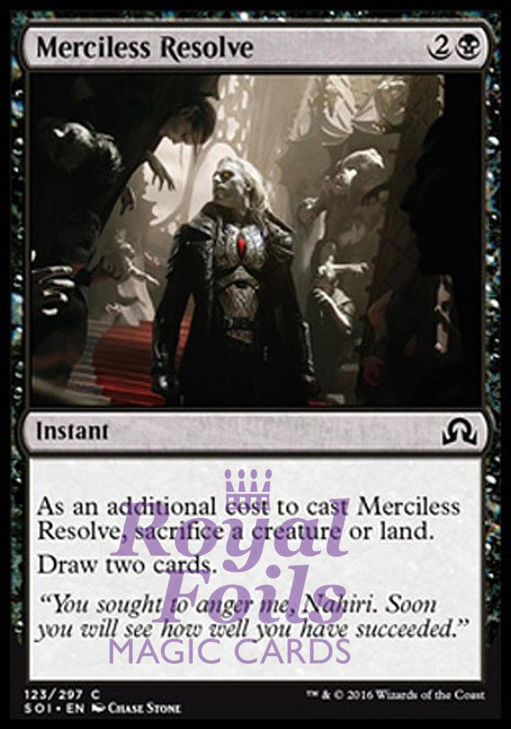 **4x FOIL Merciless Resolve** SOI MTG Shadows Over Innistrad Common MINT black