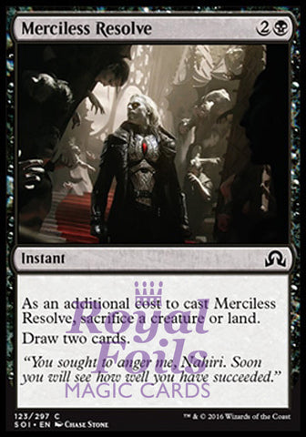 Merciless Resolve 4x FOIL SOI MTG Shadows Over Innistrad Common MINT black