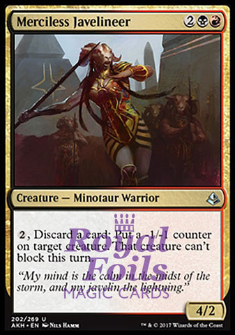 Merciless Javelineer 2x FOIL AKH MTG Amonkhet Uncommon MINT black red