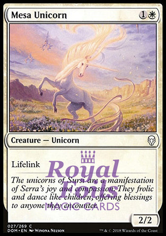 Mesa Unicorn 4x FOIL DOM MTG Dominaria Common MINT white