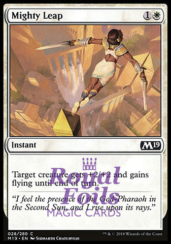 Mighty Leap 4x FOIL M19 MTG Core Set 2019 Common MINT white