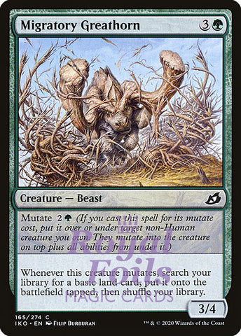 **4x FOIL Migratory Greathorn** IKO MTG Ikoria Common MINT green