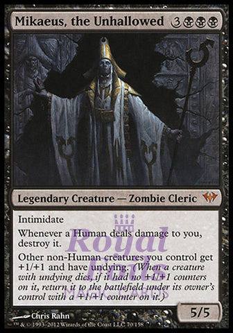Mikaeus the Unhallowed 1x FOIL DKA MTG Dark Ascension Mythic NM+ black
