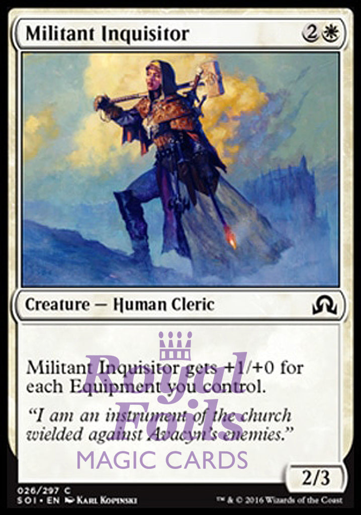 Militant Inquisitor 4x FOIL SOI MTG Shadows Over Innistrad Common MINT white