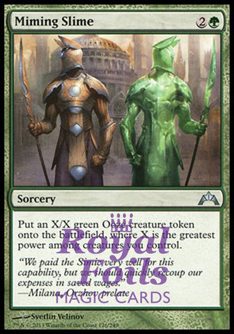 **2x FOIL Miming Slime** GTC MTG Gatecrash Uncommon MINT green