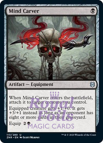 Mind Carver 4x FOIL ZNR MTG Zendikar Rising Uncommon MINT black