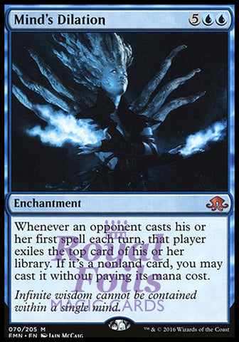 Mind's Dilation 1x FOIL EMN MTG Eldritch Moon Mythic MINT blue