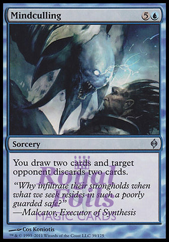 Mindculling 4x FOIL NPH MTG New Phyrexia Uncommon 3 MINT + 1 NM blue
