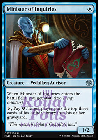 **2x FOIL Minister of Inquiries** KLD MTG Kaladesh Uncommon MINT blue