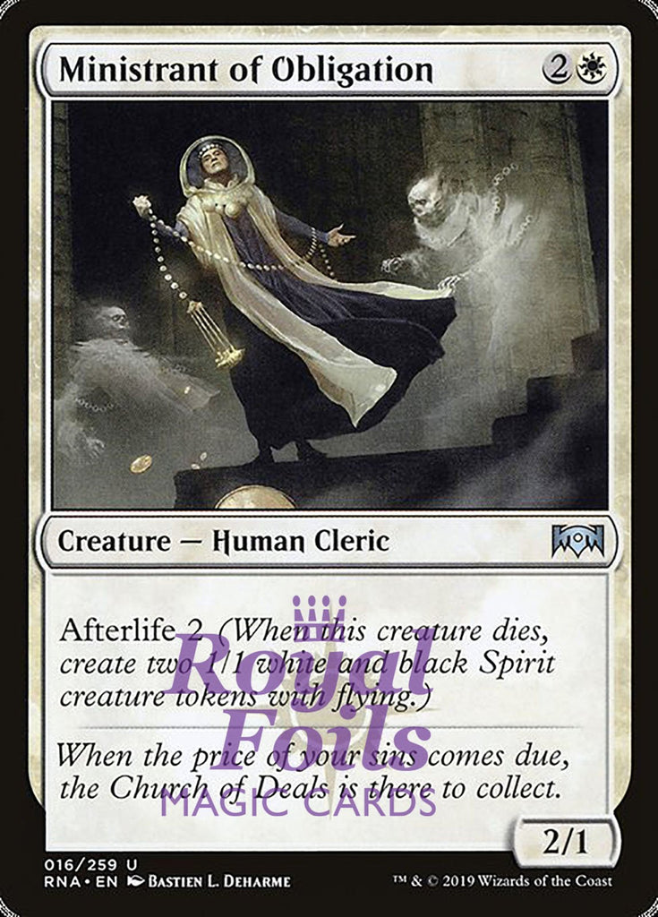Ministrant of Obligation 2x FOIL RNA MTG Ravnica Allegiance Uncommon MINT white