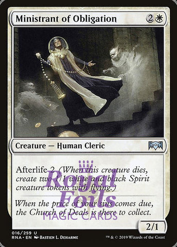 Ministrant of Obligation 2x FOIL RNA MTG Ravnica Allegiance Uncommon MINT white