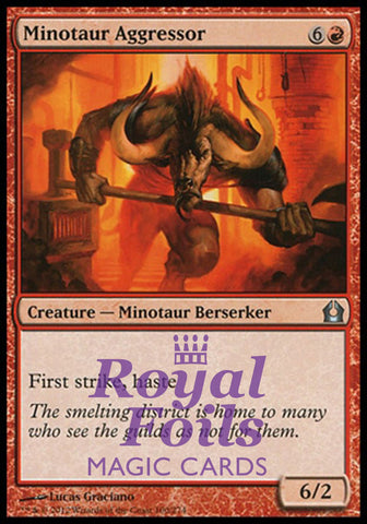 **2x FOIL Minotaur Aggressor** RTR MTG Return to Ravnica Uncommon MINT red