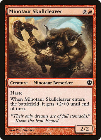 **4x FOIL Minotaur Skullcleaver** THS MTG Theros Common MINT red